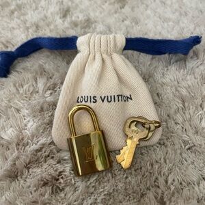 Louis Vuitton Gold Padlock with Keys (Authentic #448)